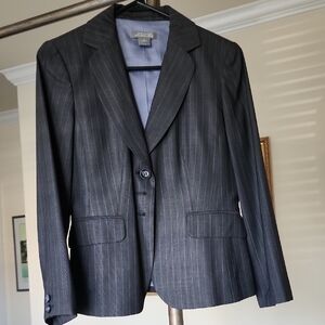 Ann Taylor Charcoal Pinstripe Blazer